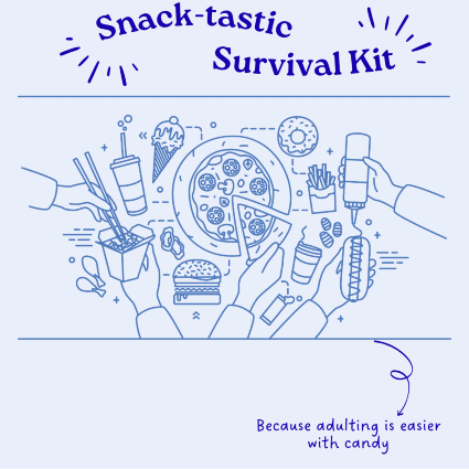 Snack-tastic Survival Kit Gift Basket