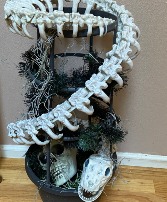 snake with skull rental planter