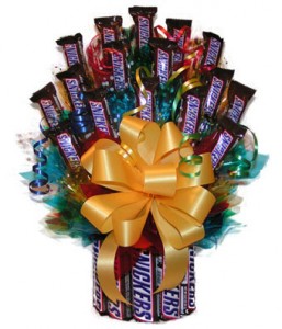 Snicker's Candy Bouquet Gift Basket