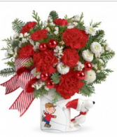 SNOOPY CHRISTMAS MUG Vase Arrangement