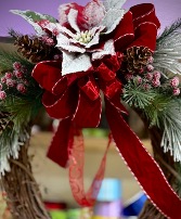Snow Berries & Pine Grapevine Wreath