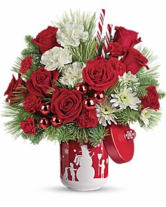 Snow Day Bouquet Telelfora - Two Gifts in One