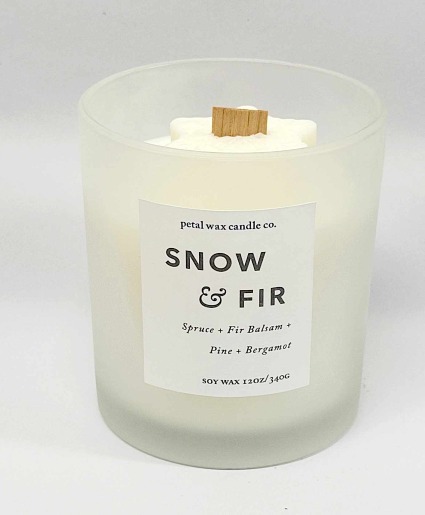 Snow & Fir 12oz candle $24.00