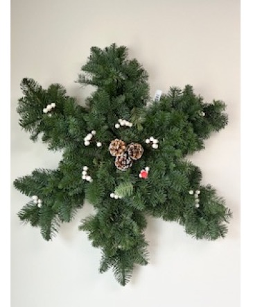 snow flake wreath  in Coralville, IA | Every Bloomin' Thing