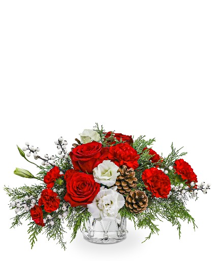 Snowberry Crystal Drum Flower Arrangement