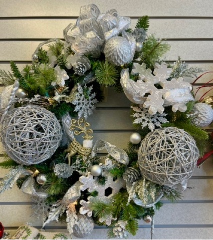 Snowflake Artificial lit Wreath