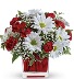 Snowflake Charm Vase Arrangement