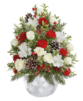 SNOWFLAKE SILVER NIGHT BLESSING TREE VASE ARRANGEMENT