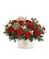 Snowflake Symphony Bouquet Ceramic centerpiece