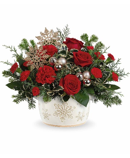 Snowflake Symphony Centerpiece Teleflora Arrangement