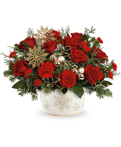 Snowflake Symphony fresh floral Arrangement