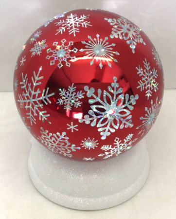 Snowflake Twirling Water Globe Holiday Decor