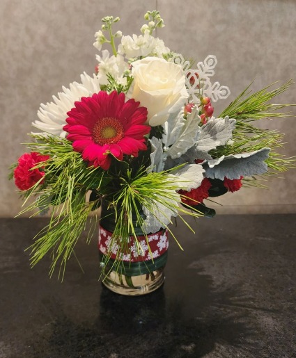 Snowflake Vase Arrangement