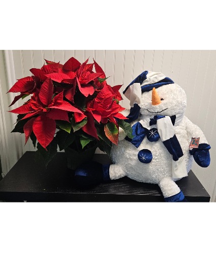 Snowman and Poinsettia Christmas gift