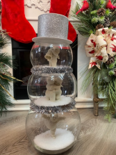 Snowman babies Christmas gift arrangement