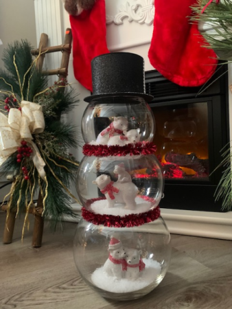 Snowman Bears Christmas gift arrangement