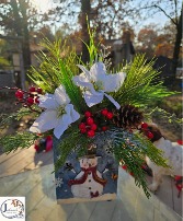 Snowman Christmas Bag Arrangement  