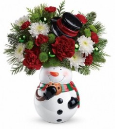 Snowman Cookie Jar Arrangment