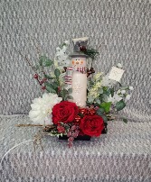 Snowman Light Up Silk Arrangement 