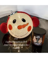 Snowman orb with candle  Gift