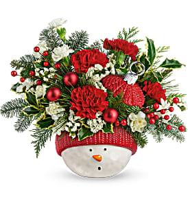 Snowman Ornament Bouquet Teleflora
