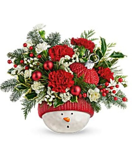 Snowman Ornament Centerpiece