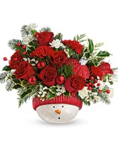 SNOWMAN ORNAMENT CERAMIC ORNAMENT