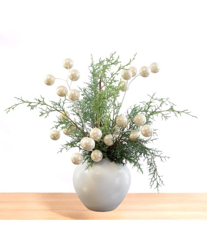 Snowy Baughs and Baubles  Vase Arrangement