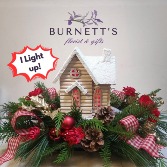 Snowy Cabin Arrangement 