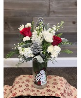 Snowy Days Holiday Vase arrangement 