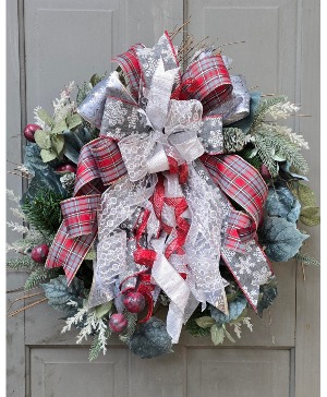 Buckeye Bliss artificial wreath