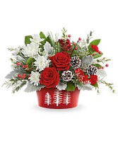 Snowy Pines Centerpiece 