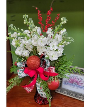 Snowy Stock Surprise Vase