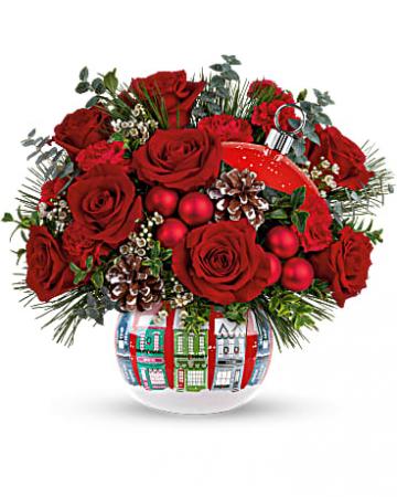 Snowy Village Bouquet All Around in Osoyoos, BC | Osoyoos Flowers Snowy Village Bouquet All Around in Osoyoos, BC | Osoyoos Flowers