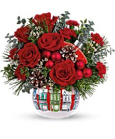 SNOWY VILLAGE CHRISTMAS ARRANGEMENT