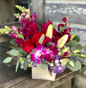 So In Love Cube Arrangements with Roses & Orchids in Key West, FL | Petals & Vines So In Love Cube Arrangements with Roses & Orchids in Key West, FL | Petals & Vines