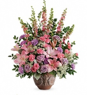 Teleflora's Soft Blush Bouquet Decorative Urn