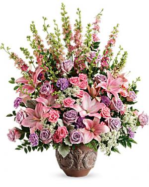 Soft Blush Bouquet sympathy arrangements