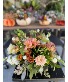 Soft Fall Centerpiece in Clear Vase Centerpiece