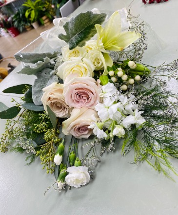 Soft Elegance Wrapped Bouquet in Russellville, AR | The Floral Court