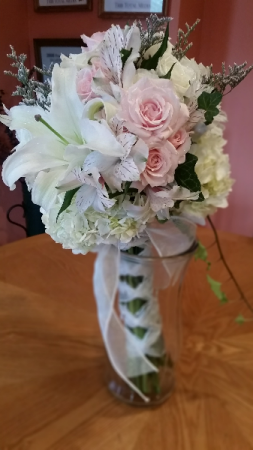 Soft Pink & Bright Whites Handtied Bouquet