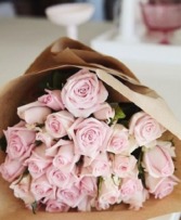 Soft Pink Roses- 2 Dozen- Wrapped  