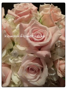 Soft Pink Roses & Hydrangeas Bridal Bouquet