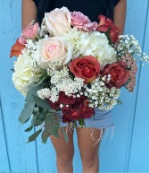 Soft Pink & Rust Bridal Bouquet
