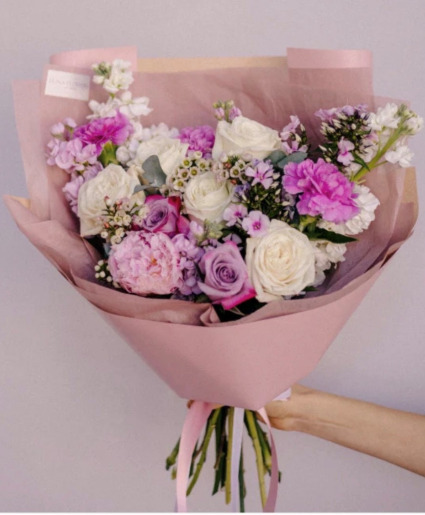 Soft Pink Wrapped Bouquet