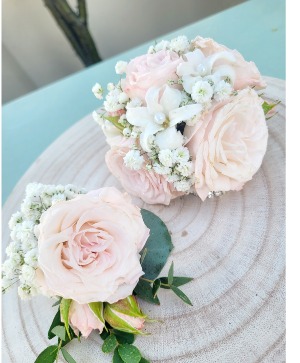 Soft Pink Wrist Corsage  