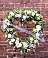 Soft Sincere Tribute  Standing Wreath