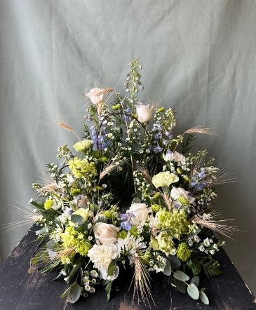 Soft Sincere Tribute Urn Wreath in La Grande, OR | FITZGERALD FLOWERS Soft Sincere Tribute Urn Wreath in La Grande, OR | FITZGERALD FLOWERS