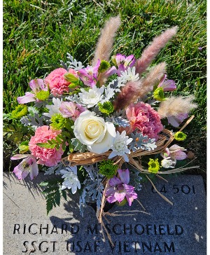 Soft Thoughts of You Gravesite Arrangement 