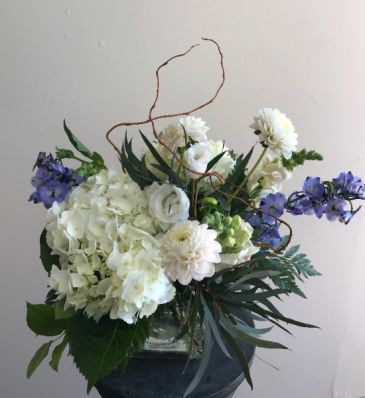 Peacefully  Whispy Vase Arrangement in Northport, NY | Hengstenberg's Florist